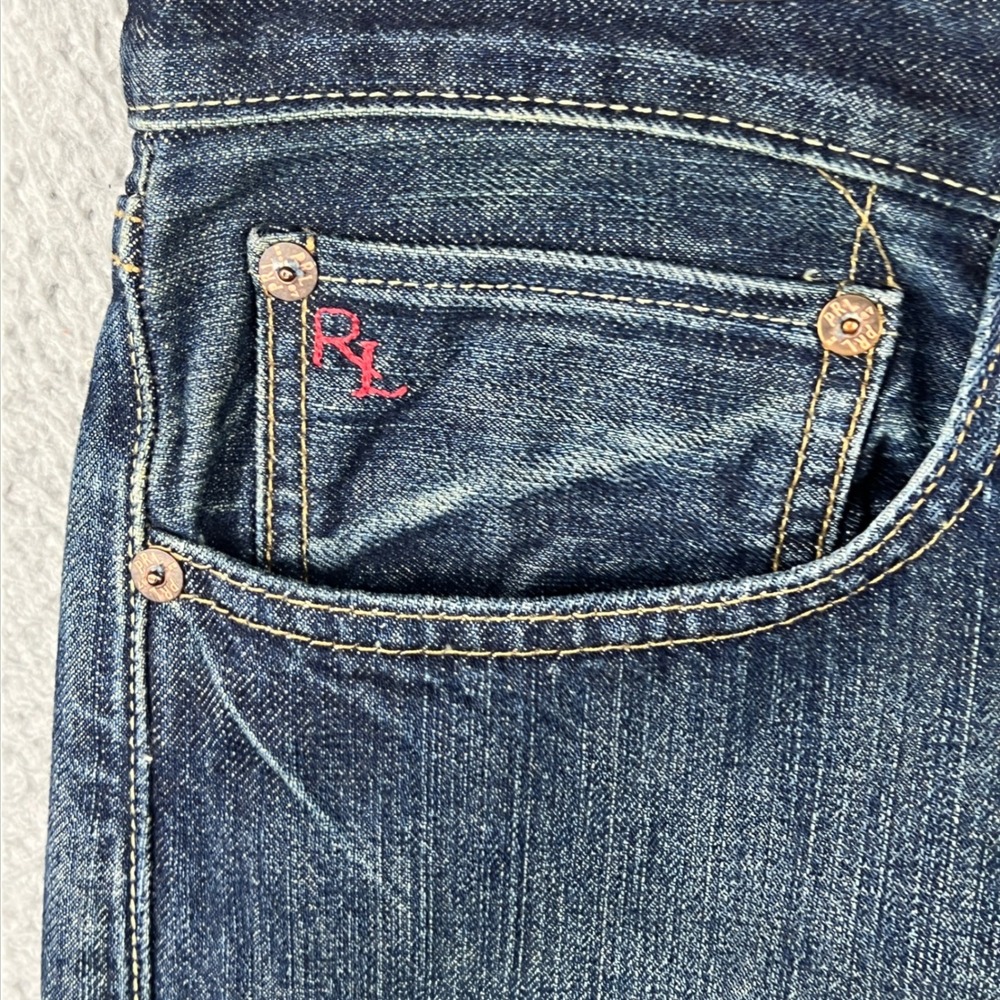 Polo Ralph Lauren 867 Classic Fit Dark Wash Denim Jeans Mens 36x30 (meas. 38x31) - Picture 4 of 15